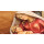Grabkerze Rot 40h (Deckel Gold) - Maria mit Kind