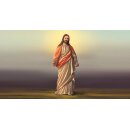 Grabkerze Weiß 40h (Deckel Gold) - Jesus