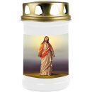 Grabkerze mit Portrait Motiv 48h Jesus