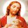 Grabkerze mit Portrait Motiv 48h Jesus mit Lamm