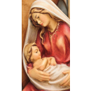 Grabkerze Weiß 100h ( Deckel Gold ) - Maria mit Kind