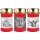 Grabkerze Rot 48h (Deckel Gold) - Engel