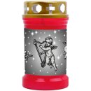 Grabkerze Rot 40h (Deckel Gold) - Engel