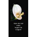 Grabkerze Weiß 170h (Deckel Gold) - Calla