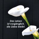 Grabkerze Weiß 170h (Deckel Gold) - Calla 2