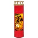Grabkerze Rot 170h (Deckel Gold) - Sonnenuntergang