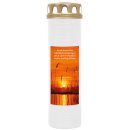 Grabkerze Weiß 170h (Deckel Gold) - Ufer