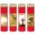 Grabkerze Rot 170h (Deckel Gold) - Treppe