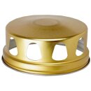 Grabkerze Weiß 170h (Deckel Gold) - Trauer