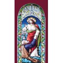 Grabkerze Rot 170h (Deckel Gold) - Fenster Rot