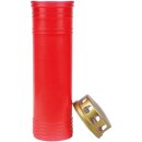 Grabkerze Rot 170h (Deckel Gold) - Fenster Rot