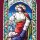Grabkerze Rot 170h (Deckel Gold) - Fenster Rot