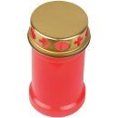 Grabkerze Rot 40h (Deckel Gold) - Baum