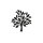 Grabkerze Rot 40h (Deckel Gold) - Baum