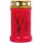Grabkerze Rot 40h (Deckel Gold) - Calla
