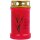 Grabkerze Rot 40h (Deckel Gold) - Calla