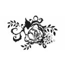 Grabkerze Rot 40h (Deckel Gold) - Rose