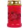 Grabkerze Rot 40h (Deckel Gold) - Rose