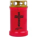Grabkerze Rot 40h (Deckel Gold) - Kreuz