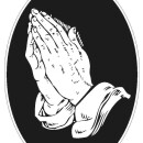 Grabkerze Rot 40h (Deckel Gold) - Hände