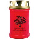 Grabkerze Rot 48h (Deckel Gold) - Baum