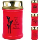 Grabkerze Rot 48h (Deckel Gold) - Baum