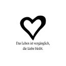 Grabkerze Rot 48h (Deckel Gold) - Herz