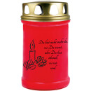 Grabkerze Rot 48h (Deckel Gold) - Kerze