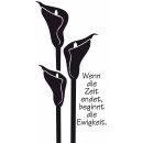 Grabkerze Weiß 100h (Deckel Gold) - Calla