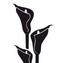 Grabkerze Weiß 100h (Deckel Gold) - Calla