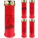 Grabkerze Rot 100h (Deckel Gold) - Kerze