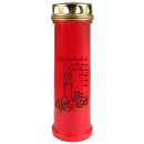 Grabkerze Rot 100h (Deckel Gold) - Kerze