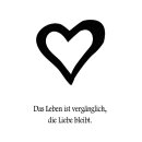 Grabkerze Weiß 100h (Deckel Gold) - Herz