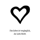 Grabkerze Weiß 100h (Deckel Gold) - Herz