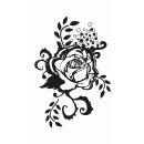 Grabkerze Weiß 100h (Deckel Gold) - Rose