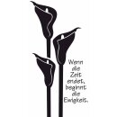 Grabkerze Weiß 170h (Deckel Gold) - Calla