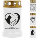 Grabkerze für Tiere Katzenmotiv 40h