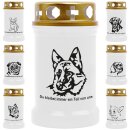 Grabkerze für Tiere Hundemotiv 40h