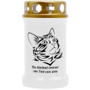 Grabkerze für Tiere Katzenmotiv 40h Katze 1