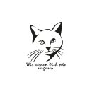 Grabkerze Weiß 40h (Deckel Gold) - Katze 3