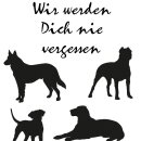 Grabkerze für Tiere Hundemotiv 40h Hunde
