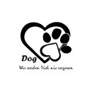 Grabkerze für Tiere Hundemotiv 40h Herz Pfote