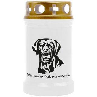 Grabkerze für Tiere Hundemotiv 40h Labrador