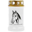 Grabkerze für Tiere Pferdemotiv 40h Pferdekopf 2