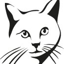 Grabkerze Weiß 48h (Deckel Gold) - Katze 3