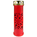 Grablicht ( Rot ) Grabkerze ca. 100h Brenndauer - Hunde 1