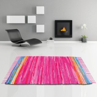 Flickenteppiche Tonal 60 x 90cm pink - rosa