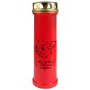 Grabkerze Rot 100h (Deckel Gold) - Chihuahua