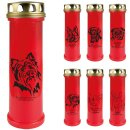 Grabkerze Rot 100h (Deckel Gold) - Chihuahua