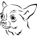 Grabkerze Rot 100h (Deckel Gold) - Chihuahua